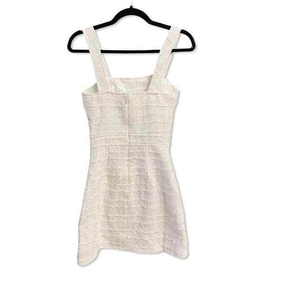 Amanda Uprichard Archie Mini Dress Kerrigan White Tweed Gold Buttons Revolve XS - Picture 7 of 11